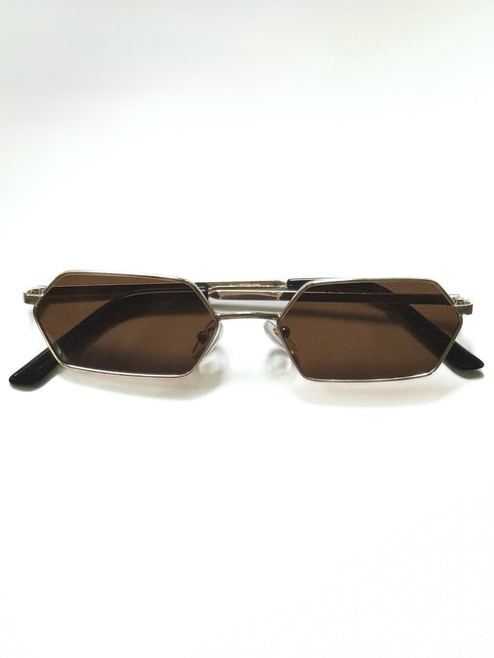 Vintage Trendy Brown Geometric Sunglasses